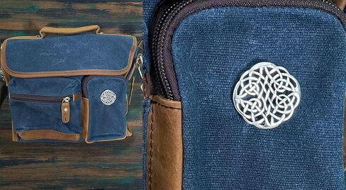 اتجاهات المجوهرات عقدة سلتيك أنيقة جولة نسج الفضة دبوس بروش طية صدر السترة in Kuwait