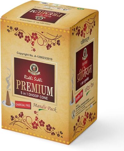 Natural Incense Cone | 5 in 1 Dhoop | Mogra | Sandal | Aromatherapy for Meditation Yoga Relaxation - Pack of 3-(117 Cones) in Saudi Arabia