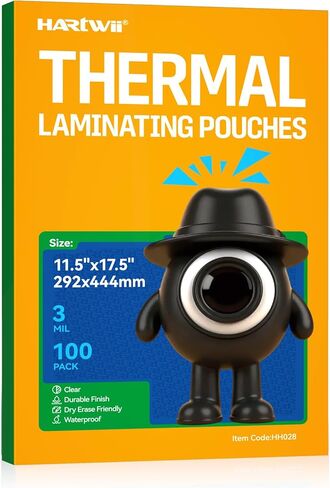 100 حزمة من أوراق التغليف مقاس 11 × 17 بوصة وأكياس تصفيح حرارية شفافة مقاس 3 مل 11.5 × 17.5 ورقة مصقولة للتغليف، زاوية مستديرة شفافة لمستلزمات التعليم واللوازم الحرفية والقائمة in Kuwait