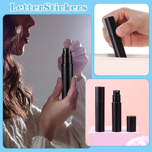 2 Pcs Mini Refillable Perfume Atomizer, Portable Travel Perfume Refillable Bottle Leakproof Empty Cologne Dispenser 5ml Perfume Spray Bottle Refill Pump Case for Traveling and Outgoing in Kuwait