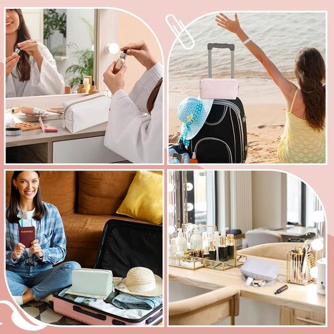 12Pcs 4 Color Makeup Bag PU Leather Cosmetic Pouch, Bridesmaid Makeup Bags Bulk Zipper Cosmetic Pouch Waterproof Small Portable Toiletry Bag for Women Travel Wedding Party Favors in Kuwait