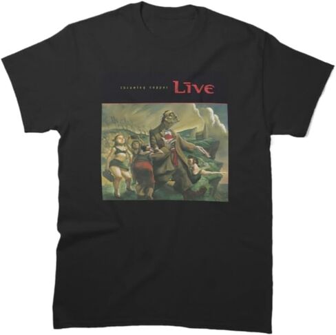 90s Alternative Rock Throwing Copper Graphic T-Shirt Unisex 100% Cotton Crew Neck Short Sleeve Casual Tee in Kuwait