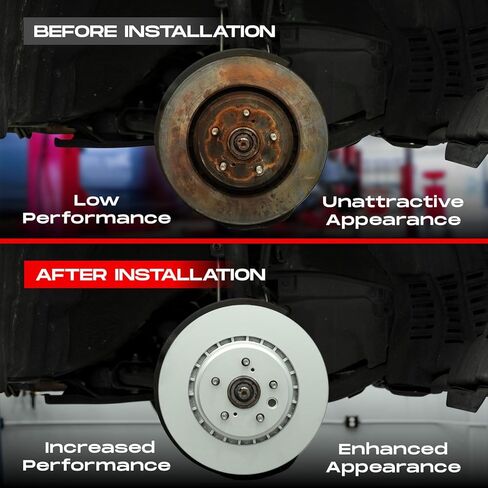 R1 Concepts Front and Rear Brake Kit For 2003-2008 Honda Pilot| Blank Brake Rotors| Optimum OEP Brake Pads and Rotors Kit| Hardware included in Saudi Arabia