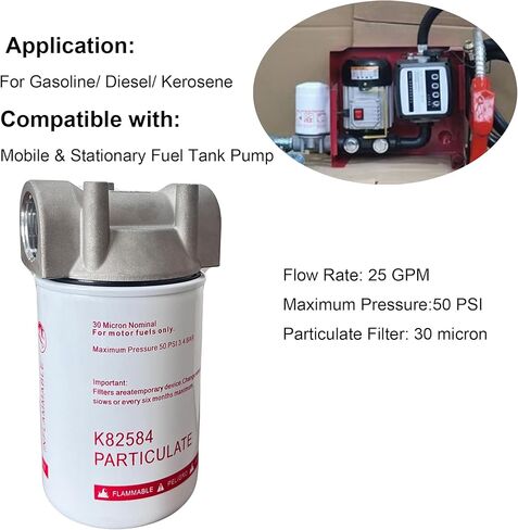 iFJF R18189-30 Spin-on Fuel Filter 1" NPT 30 Micron Replacement for Mobile & Stationary Fuel Tank Pump for 25 GPM Gasoline Diesel Kerosene 2 Packs in Saudi Arabia