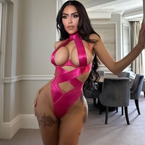 Womens Lingerie Sexy Strappy Bodysuit One Piece Teddy Lingerie Mini Babydoll with Underwire in Saudi Arabia