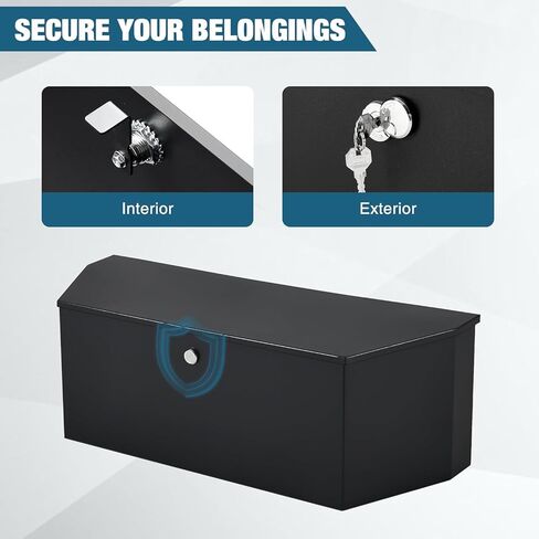 Steel Trailer Tongue Box, 36 in x12 in x12 in Heavy Duty Storage With Lock and Keys, Utility Truck Tool Box Storage Organizer, Tool Chest for Pickup Truck Bed, RV in Kuwait