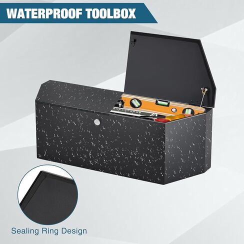 Steel Trailer Tongue Box, 36 in x12 in x12 in Heavy Duty Storage With Lock and Keys, Utility Truck Tool Box Storage Organizer, Tool Chest for Pickup Truck Bed, RV in Kuwait