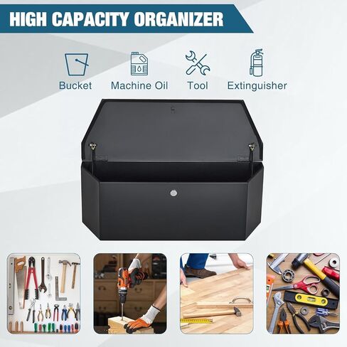 Steel Trailer Tongue Box, 36 in x12 in x12 in Heavy Duty Storage With Lock and Keys, Utility Truck Tool Box Storage Organizer, Tool Chest for Pickup Truck Bed, RV in Kuwait