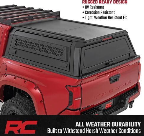 Rough Country Truck Bed Cap Topper for Toyota Tacoma (2024-2026) 5' Bed - Modular Design, Locking Gullwing Access Doors, Molle Panels, LED Interior Lighting in Saudi Arabia