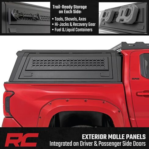 Rough Country Truck Bed Cap Topper for Toyota Tacoma (2024-2026) 5' Bed - Modular Design, Locking Gullwing Access Doors, Molle Panels, LED Interior Lighting in Saudi Arabia