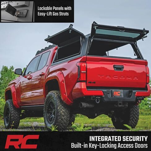 Rough Country Truck Bed Cap Topper for Toyota Tacoma (2024-2026) 5' Bed - Modular Design, Locking Gullwing Access Doors, Molle Panels, LED Interior Lighting in Saudi Arabia