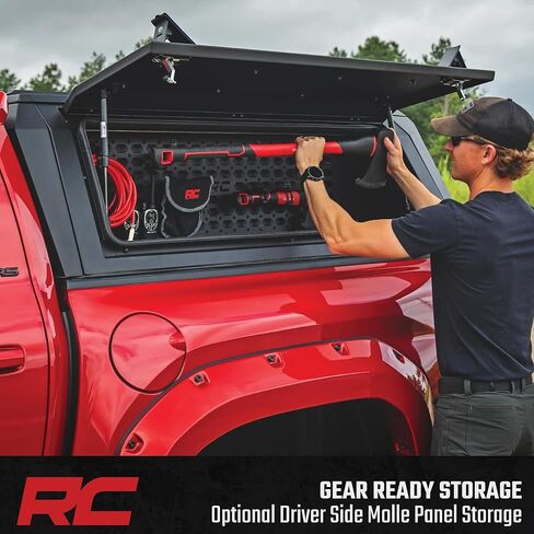 Rough Country Truck Bed Cap Topper for Toyota Tacoma (2024-2026) 5' Bed - Modular Design, Locking Gullwing Access Doors, Molle Panels, LED Interior Lighting in Saudi Arabia