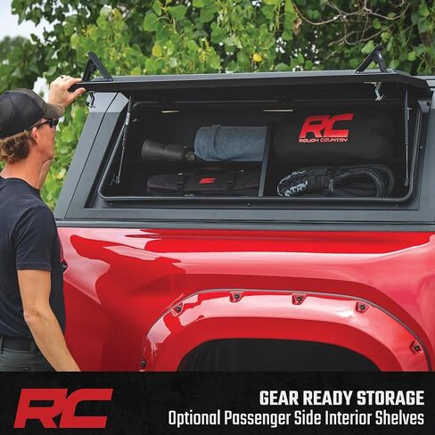 Rough Country Truck Bed Cap Topper for Toyota Tacoma (2024-2026) 5' Bed - Modular Design, Locking Gullwing Access Doors, Molle Panels, LED Interior Lighting in Saudi Arabia