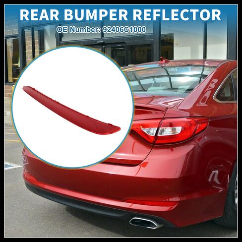 Rear Right Side Bumper Reflector No.92406C1000 Bumper Reflector Side Marker for Hyundai Sonata 2015-2017 Red Durable Material in Saudi Arabia