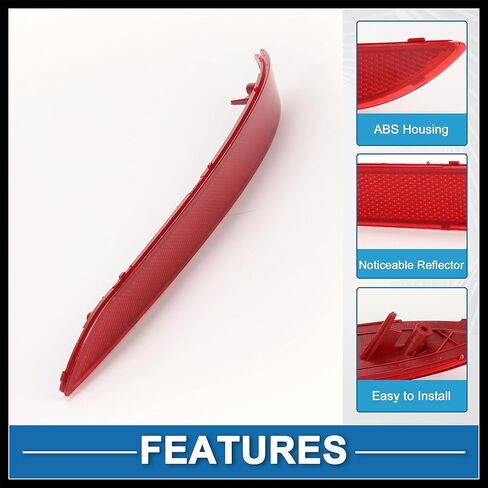 Rear Right Side Bumper Reflector No.92406C1000 Bumper Reflector Side Marker for Hyundai Sonata 2015-2017 Red Durable Material in Saudi Arabia