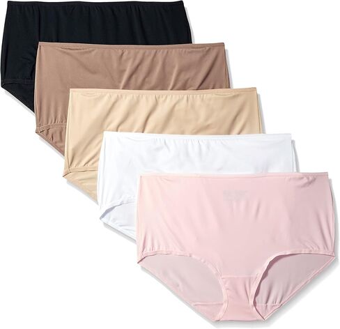 Fruit of The Loom Women's 5 Pack Microfiber Brief Panties, Assorted, 9 in Saudi Arabia