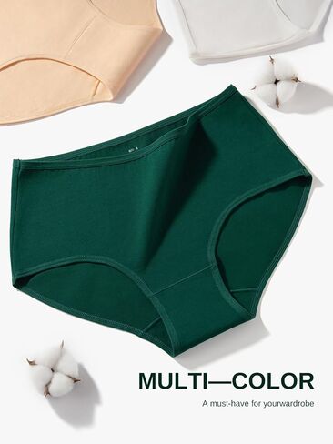 Women's Underwear High Waisted Briefs Stretch Full Coverage Ladies Panties Soft Breathable Underpants 5 Pack in Kuwait