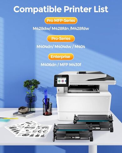 58A CF258A Toner Cartridge Black Compatible for HP 58A CF258A High Yield Toner Cartridge for HP LaserJet Pro M404n M404dn MFP M428fdw M428fdn M428dw Printer 2 Pack with Chip in Kuwait