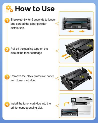 58A CF258A Toner Cartridge Black Compatible for HP 58A CF258A High Yield Toner Cartridge for HP LaserJet Pro M404n M404dn MFP M428fdw M428fdn M428dw Printer 2 Pack with Chip in Kuwait
