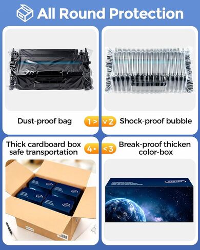 58A CF258A Toner Cartridge Black Compatible for HP 58A CF258A High Yield Toner Cartridge for HP LaserJet Pro M404n M404dn MFP M428fdw M428fdn M428dw Printer 2 Pack with Chip in Kuwait