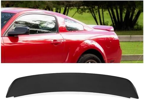 جناح سبويلر خلفي من ECOTRIC متوافق مع 05-09 Ford Mustang GT500 Ducktail Spoiler أسود قابل للطلاء in Saudi Arabia