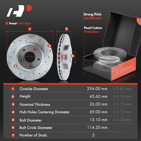 A-Premium Front and Rear Brake Rotors + Ceramic Pads Kit Compatible with Select Chrysler, Dodge, Jeep and Mitsubishi Models-200, Sebring, Compass, Lancer, Avenger, Patriot, Outlander, Outlander Sport in Saudi Arabia