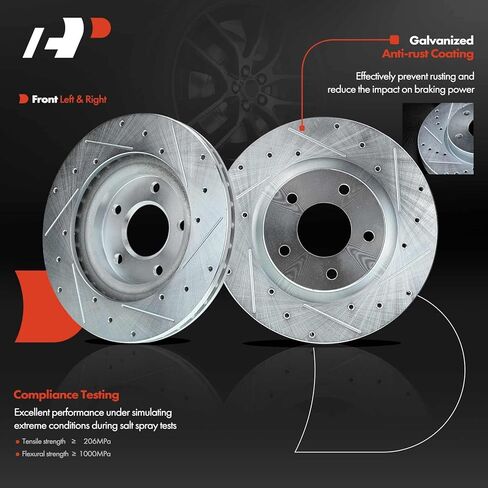 A-Premium Front and Rear Brake Rotors + Ceramic Pads Kit Compatible with Select Chrysler, Dodge, Jeep and Mitsubishi Models-200, Sebring, Compass, Lancer, Avenger, Patriot, Outlander, Outlander Sport in Saudi Arabia