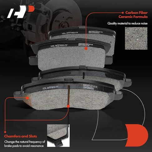 A-Premium Front and Rear Brake Rotors + Ceramic Pads Kit Compatible with Select Chrysler, Dodge, Jeep and Mitsubishi Models-200, Sebring, Compass, Lancer, Avenger, Patriot, Outlander, Outlander Sport in Saudi Arabia