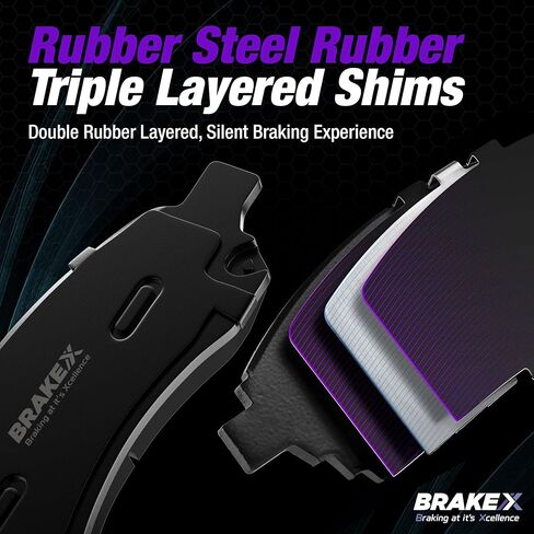 استبدال مجموعة وسادات الفرامل الأمامية والخلفية من Brake X لـ 2020-2023 HYUNDAI VENUE | بطانات فرامل سيراميك بديلة من Alpha OE+ in Kuwait