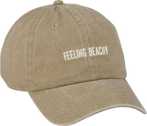 Primitives by Kathy Feeling Beachy Baseball Cap Tan, Unisex, Adjustable Metal Buckle in Saudi Arabia