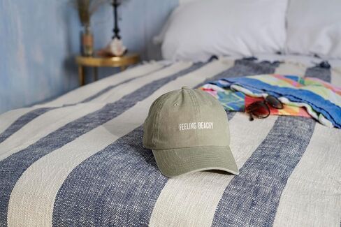 Primitives by Kathy Feeling Beachy Baseball Cap Tan, Unisex, Adjustable Metal Buckle in Saudi Arabia