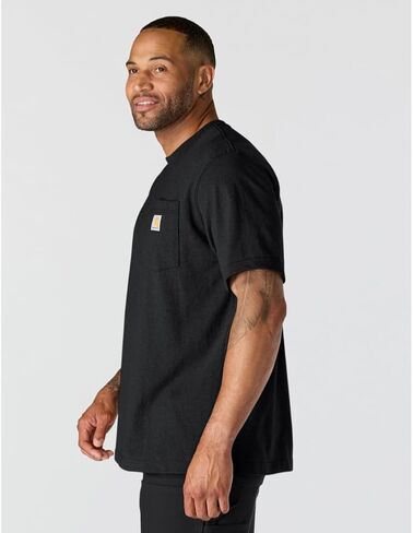 تي شيرت Carhartt ديربورن بجيب مريح للرجال، أسود، صغير in Saudi Arabia