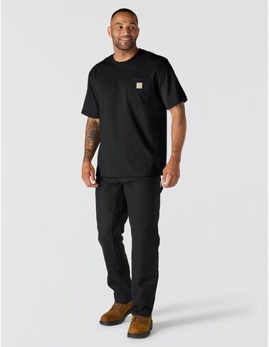 تي شيرت Carhartt ديربورن بجيب مريح للرجال، أسود، صغير in Saudi Arabia