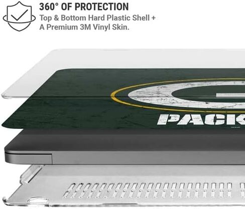 حافظة Skinit + غلاف متوافق مع جهاز MacBook Pro مقاس 16 بوصة (2021) - تصميم مرخص رسميًا من NFL Green Bay Packers in Kuwait