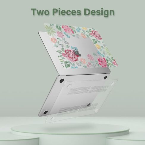 MOSISO Compatible with MacBook Air 13 inch Case 2026 2025 2024-2022 M4 A3240 M3 A3113 M2 A2681, Plastic Hard Shell&Keyboard Cover&Screen Protector for MacBook Air 13.6 inch Case, Drawing Rose in Saudi Arabia