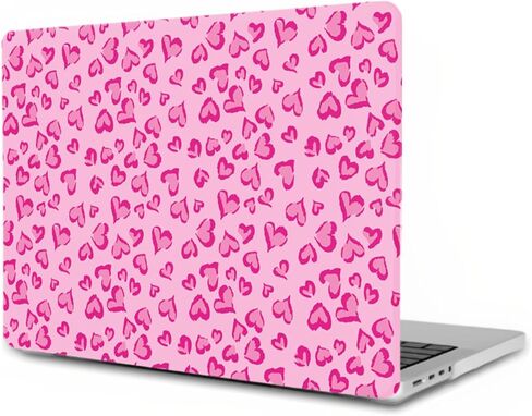 Hard Cover Compatible with MacBook 2017 2016 2015 2014 2013 2012 2011 2010 Release MacBook Air 13 inch Case, Laptop Protective Shell Case Fits Model A1369/A1466, Pink Heart in Kuwait