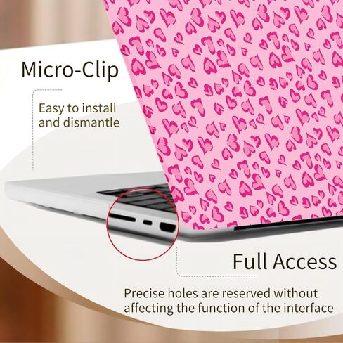 Hard Cover Compatible with MacBook 2017 2016 2015 2014 2013 2012 2011 2010 Release MacBook Air 13 inch Case, Laptop Protective Shell Case Fits Model A1369/A1466, Pink Heart in Kuwait