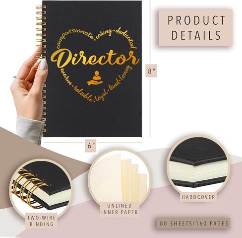 akeke Director Spiral Notebook Gifts for Women Man, Thank You Appreciation Gift for Director Office Supplies Spiral Notebooks AMM33 in Kuwait