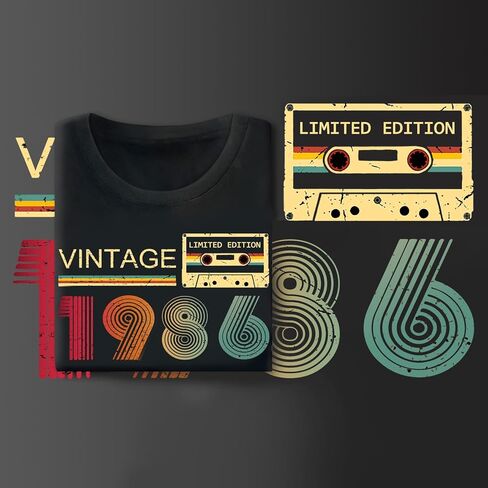 تي شيرت عتيق 1986 للرجال هدايا عيد الميلاد 40th للرجال هدايا عيد ميلاد الأب الأب لصديق الزوج 1986 التي شيرت in Kuwait