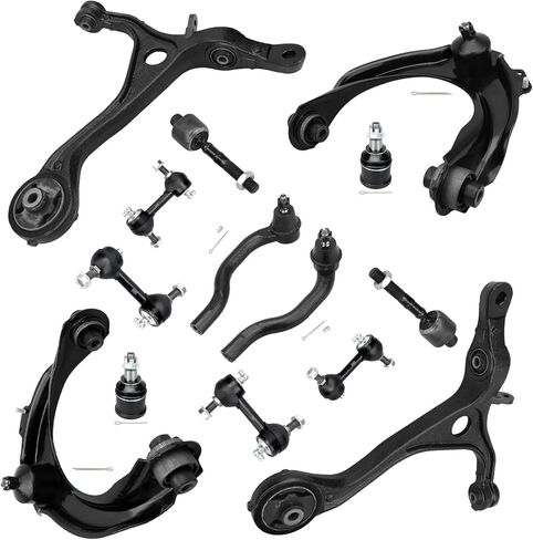 14pc Front Suspension kit for Honda Accord for Acura TSX 2003 2004 2005 2006 2007 Upper & Lower Control Arms kit w/Ball Joints + Tie Rods + Sway Bar Links in Saudi Arabia