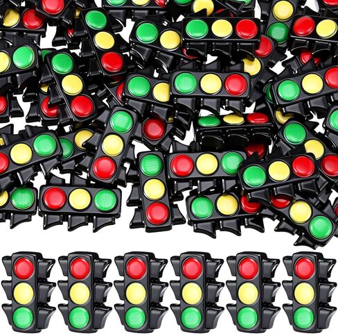 Jenaai 50 Pcs Mini Resin Traffic Light Figurine Miniature Signal Lights Statue Tiny Signal Lamp Model for Racing Car Party Simulated Traffic Table Cake Decoration DIY Crafts(Classic) in Saudi Arabia