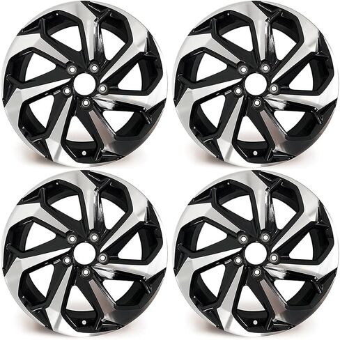 SET OF 4 NEW 17" 17x7.5 Alloy Wheels for Honda Accord 2016 2017 Machined Black OEM Design Replacement Rim in Kuwait