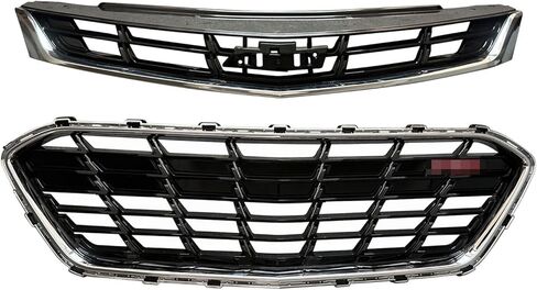 Front Grille Assembly Compatible With Chevy Cruze 2016 2017 2018 2019,Cruze Front Bumper Grille Upper & Lower,84009674 GM1036184 W/RS Rally Sport Package Only in Saudi Arabia
