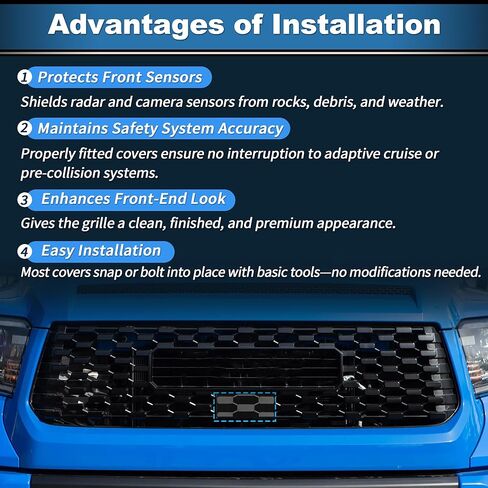 غطاء مستشعر الرادار للشبكة الأمامية لسيارة Toyota Tundra TRD PRO 2018 2019 2020 2021 غطاء مستشعر TSS للشواية رقم 5314134010/9018306044 in Saudi Arabia