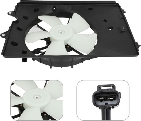 SCITOO Auto Cooling Fan Assembly x1 & Cooling Fan Assembly x1 Compatible with 2009-2015 for Honda for Pilot 3.5L, Engine Cooling Fan Assembly Replacement in Saudi Arabia