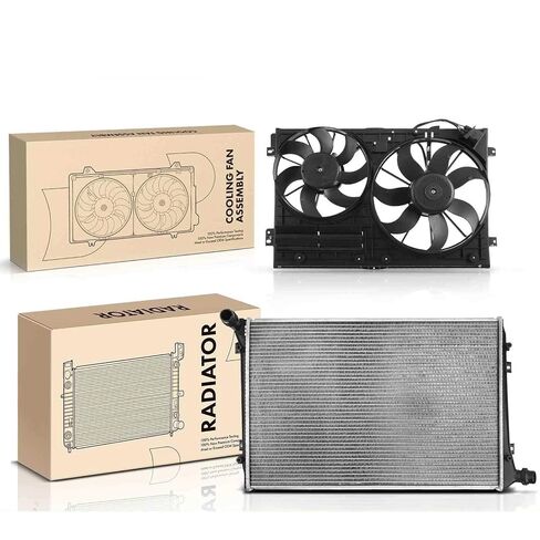 Replacement Parts for 2Pcs Aluminum Radiator&Cooling Fan Assembly Kit for Volkswagen Jetta 2005-2009 Mod-A58PP-107704 in Saudi Arabia