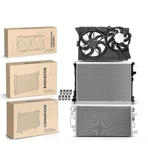 Replacement Parts for Radiator&AC Condenser&Dual Cooling Fan Kit for Ford Explorer 2012-2015 2.0L Mod-A58PP-108222 in Saudi Arabia