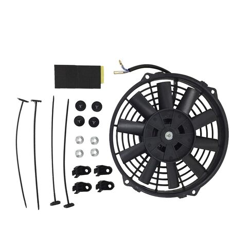 PartsFlow Universal 12V Cooling Fan Slim 9" Pull/Push Radiator Engine Bay Mount Kit in Saudi Arabia