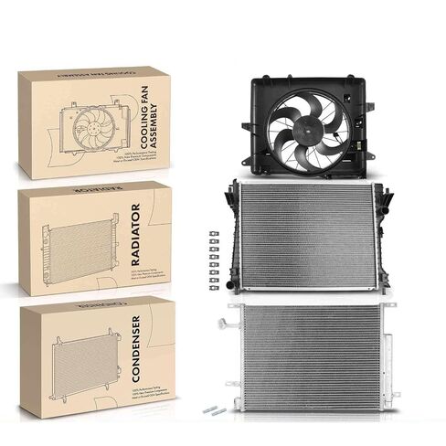 Replacement Parts for Radiator&AC Condenser&Cooling Fan Kit for Ford Mustang 2011-2014 3.7L 5.0L Mod-A58PP-108229 in Saudi Arabia