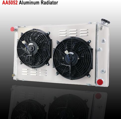 3 Row Aluminum Radiator& Shroud Fan&Relay kit for Chevy Chevelle Impala Caprice Malibu C/K/G C10 C20 C30 K10 K20 K30 K5 Suburban GMC Buick Cadillac Plymouth Pontiac El Camino V8 1971-1990 in Kuwait